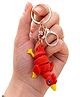Vinglits Bunny 3D Printed Keychain, Articulated Animal Fidget Toys Stress Relief Desk Toys for Kids & Adults - Red