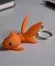 Vinglits 3D Printed Keychain, Articulated Animal Fidget Toys, Pocket-Friendly Keyrings, Stress Relief Desk Toys for Kids & Adults, Collectible Accessories - Orange