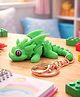 Vinglits Glow in the Dark Dragon 3D Printed Keychain, Articulated Animal Fidget Toys, Stress Relief Desk Toys for Kids & Adults, Collectible Accessories - Neon Green Color (Large)