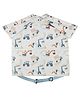 Bibado Stain & Water Proof Short Sleeve Coverall Shirt Weaning Bib Little Loader - Grey - For Infants