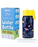 SOLARA Thermosteel Water Bottle for Kids with Space Theme Print Navy - 450ml