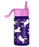 SOLARA Thermosteel Water Bottle for Kids with Unicorn Print Purple - 450ml