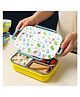 SOLARA Premium Stainless Steel Leak Proof Lunch Box with 3 Compartments Dino Print - White
