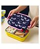 SOLARA Premium Stainless Steel Leak Proof Lunch Box with 3 Compartments Unicorn Print - Blue