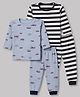 Junior Star Pack Of 2 Half Sleeves Striped & Boat Printed Coordinating Tees & Joggers Set - Multi Colour