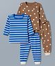 Junior Star Pack Of 2 Full Sleeves Striped & Sun Face Printed Coordinating Tee & Pants Set - Multi Colour