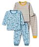 Junior Star Pack Of 2 Full Sleeves Striped & Dinosaurs Printed Coordinating Tee & Pants Set - Multi Colour