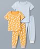 Junior Star Pack Of 2 Half Sleeves Striped & Abstract Printed Coordinating Tee & Pants Set - Multi Colour
