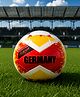 32 Panel Stitched Soccer Ball for Kids & Adults| Size 5 Germany Theme Football| Durable Outdoor Training Ball| Match Play & Turf/Ground Use| Official Size Football for Skill Development- Yellow