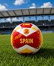 32 Panel Stitched Soccer Ball for Kids & Adults| Size 5 Spain Theme Football|  Durable Outdoor Training Ball| Match Play & Turf/Ground Use| Official Size Football for Skill Development - Red