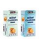 ME & MILLETS Jowar Delight and Ragi Twist Millet Cookies Combo Fiber and Protein Rich Tea Snack - 75 g Pack of 4