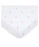 Masilo Organic Cotton Fitted Cot Sheet For Infant/Baby's Nursery Soft and comfort, 0 to 2 Years - Flamingo - Pink