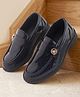 Cute Walk by Babyhug Slip On Formal Wear Loafer With Applique - Navy Blue