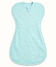 Cocoon Care Bamboo Cotton Knit Solid Arms Up Swaddle Sleeping Pod for Baby - Blue