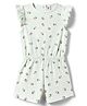 ToffyHouse Knitted Half Sleeves Cup Cake Printed Jumpsuit - Light Green
