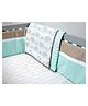 Masilo Organic Cotton Dohar Blanket 105 x 105 cm For Baby's/kids Nursery Soft ,Lightweight and portable, 0 to 3 Years - Elephant - Mint