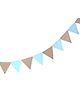 Masilo Organic Cotton Triangle Bunting, Perfect for decoration, For Baby's/Kids Bedroom, Beautifully Crafted - Blue/Grey