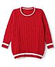 Honeyhap Premium Knit Full Sleeves Pullover with Bio Finish - Red