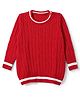 Honeyhap Premium Knit Full Sleeves Pullover with Bio Finish - Red
