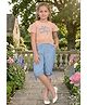Lei-Chie Woven Cotton Blend Woven Half Cold Shoulder Sleeves Simple Is Beautiful Text Printed Top & Striped Shorts Set - Peach