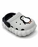 Chiu Penguin Applique Detailed Slingback Perforated Clogs - Blue