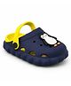 Chiu Penguin Applique Detailed Slingback Perforated Clogs - Yellow