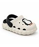 Chiu Penguin Applique Detailed Slingback Perforated Clogs - Brown