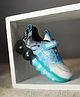 ABROS Mesh Detailed Abstract Designed Velcro Closure Shoes - White & Turquoise