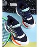 ABROS Mesh Detailed Abstract Designed Velcro Closure Shoes - Navy Blue & Orange