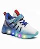 ABROS Ombre Mesh Detailed Unlock Morse Code Printed Velcro Closure Shoes - Royal Blue & Navy Blue