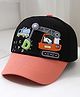 POP STREET KIDS Cotton Woven Construction Vehicle Applique Detailed Cap - Black - Circumference - 52 Cms