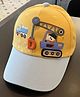 POP STREET KIDS Cotton Woven Construction Vehicle Applique Detailed Cap - Yellow - Circumference - 52 Cms