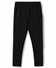 CUCUMBER Sinker Knit Full Length Solid Colour Leggings - Black