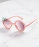 Stol'n Floral Applique Detailed UV Protected Sunglasses - Pink