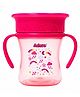 Adore Magic 360 Degree Spill Proof Sipper Cup with Handle & Dust Free Cap Sip From Any Side Pink- 250 ml