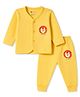 Bodycare Cotton Knit Full Sleeves Thermal Wear Set with Lion Print - Yellow