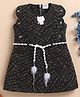 LACKii DOLL Cotton Blend Knit Sleeveless Animal Printed & Smiley Applique Detailed Dress - Brown