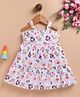 LACKii DOLL Cotton Blend Knit Sleeveless Floral Printed Dress - Multi Colour