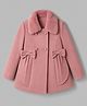 Babyhug Woven Trench Coat with Full Sleeves and Bow Detail - Pink