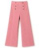 Primo Gino Woven Full Length  Corduroy Flared Pant - Pink
