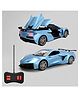 Sumairu Toys Convertible Remote Control Car with Rechargeable Battery, Openable Roof & Doors, Type-C Charging - Blue Metallic Glossy