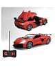 Sumairu Toys Convertible Remote Control Car with Rechargeable Battery, Openable Roof & Doors, Type-C Charging - Red Metallic Matte
