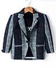 Dapper Dudes Cotton Woven Full Sleeves Printed Checks Blazer & T-Shirt With Text Print - Green