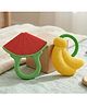 Ortis Silicone Teether For Baby - Red & Yellow