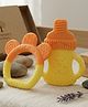 Ortis Silicone Teether For Baby - Yellow & Orange