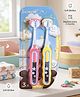 Ortis Kids Toothbrush with Soft Silicone Head - Pink & Yellow