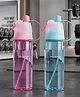 SCHOOLISH Mist Spray Water Bottle for Cycling, Running, Gym, Hiking, Drinking, Kids Boys, Girls - PACK OF 1 600 ml- COLOR MAY VARY