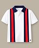 Cherry Crumble By Nitt Hyman Cotton Blend Knit Half Sleeves Striped Polo Tee - Multi Colour