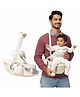 Kids Station Baby Carrier with 4 Carry Positions, Patented Design, 100% Cotton, Designed for Indian Environment, Adjustable New-Born to Toddler Carrier, Max Weight Up to 15 Kgs (Beige, Happy Strap)