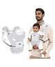 Kids Station Baby Carrier with 6 Carry Positions, Patented Design, 100% Cotton, Designed for Indian Environment, Adjustable New-Born to Toddler Carrier, Max Weight Up to 15 Kgs (Grey, Cuddle Times)